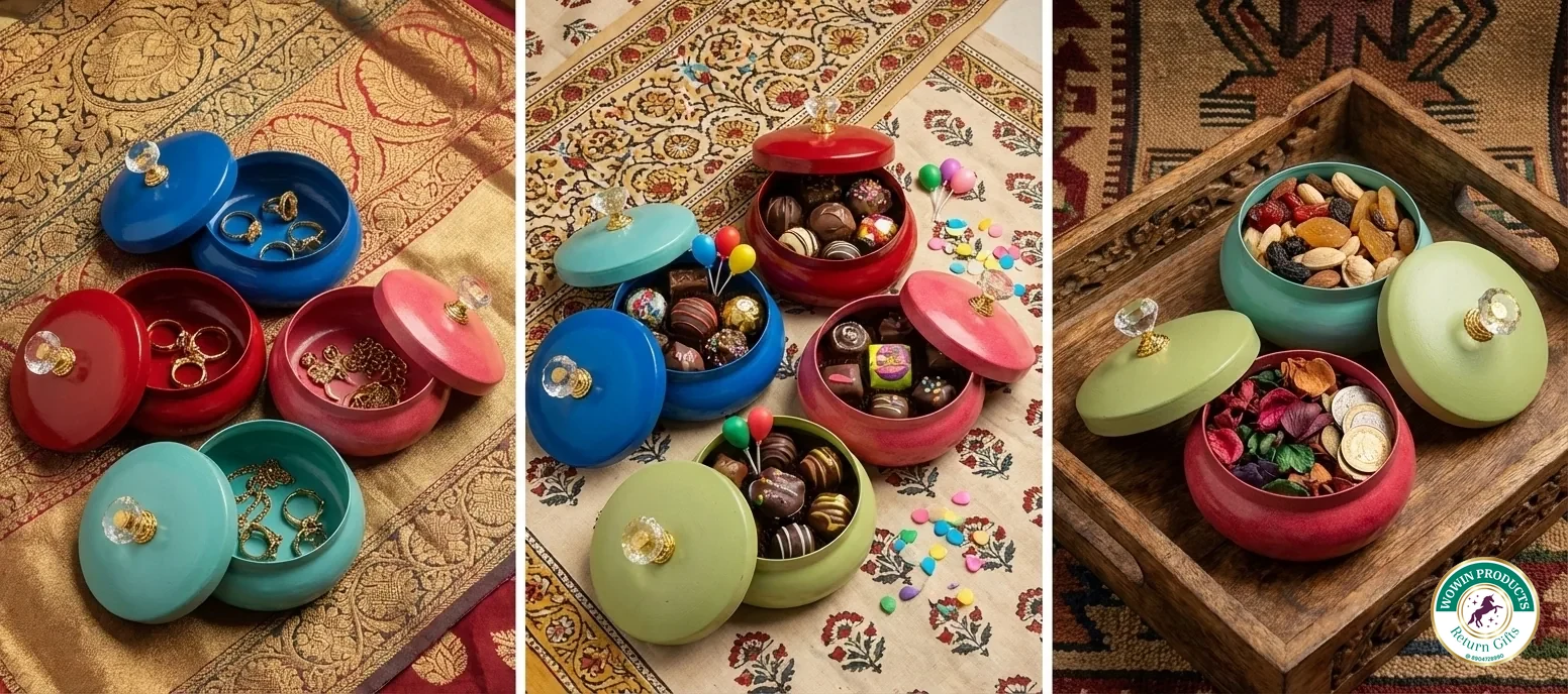 Chakri boxes with jewellery chocolates dry fruits