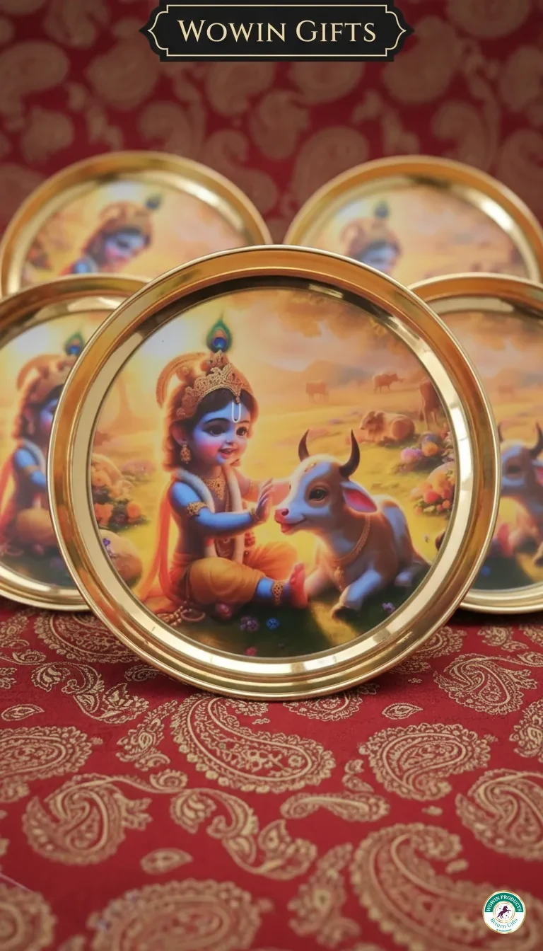 Brass plates return gifts housewarming wedding puja