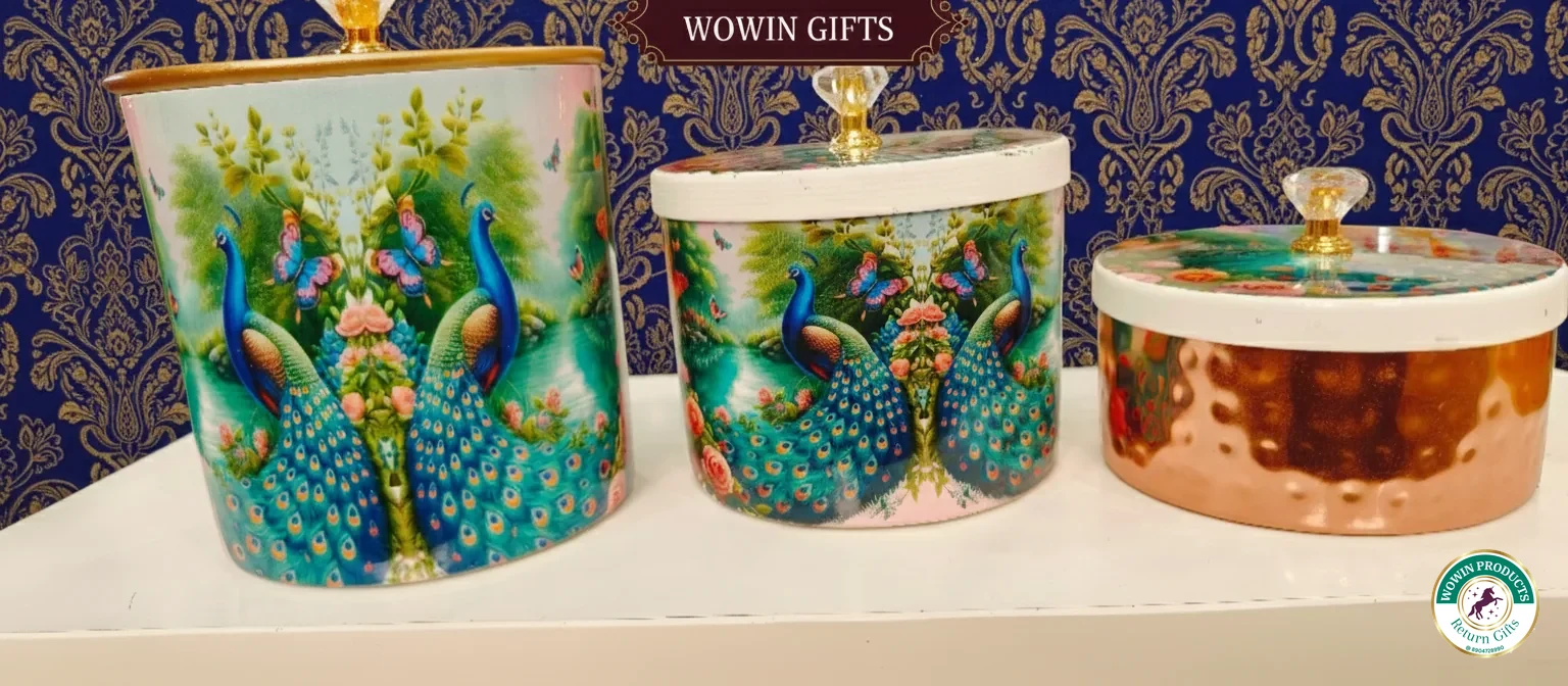 Custom print jar seemantham return gift