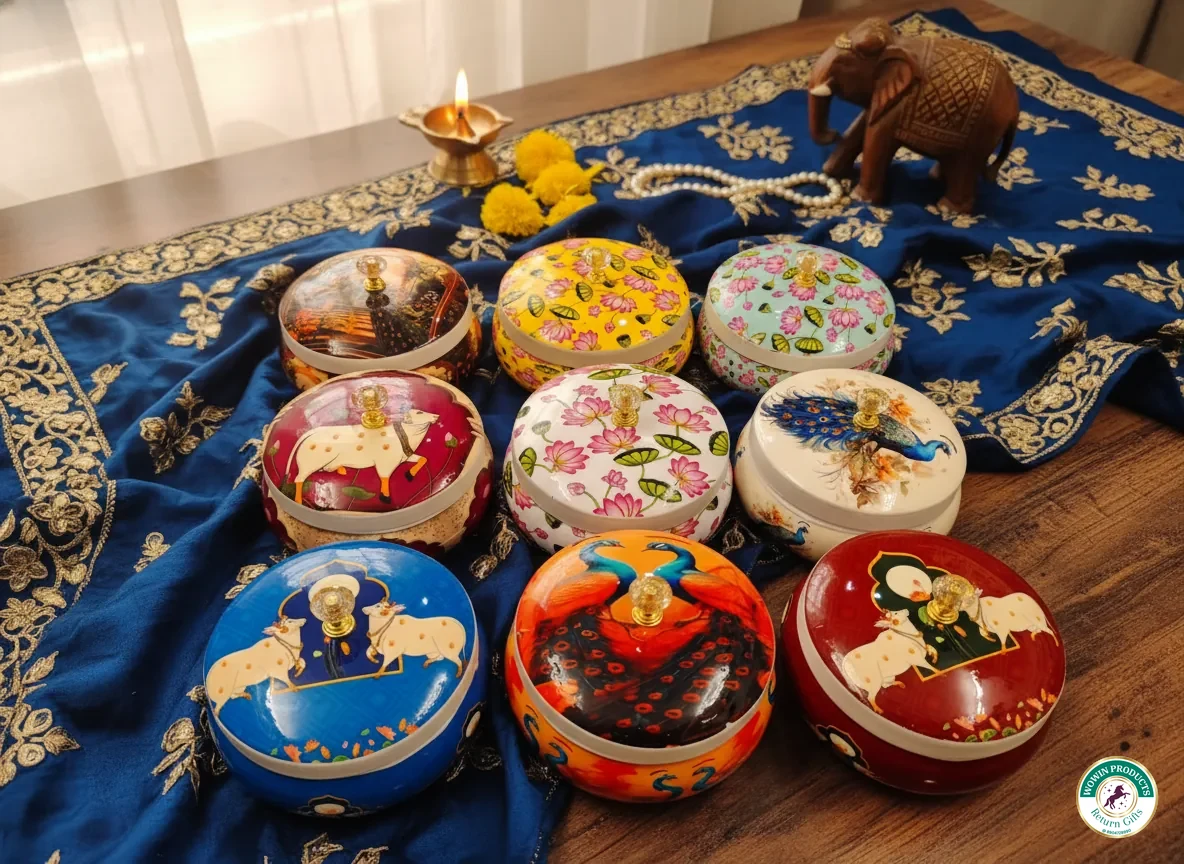 Silver tray half saree