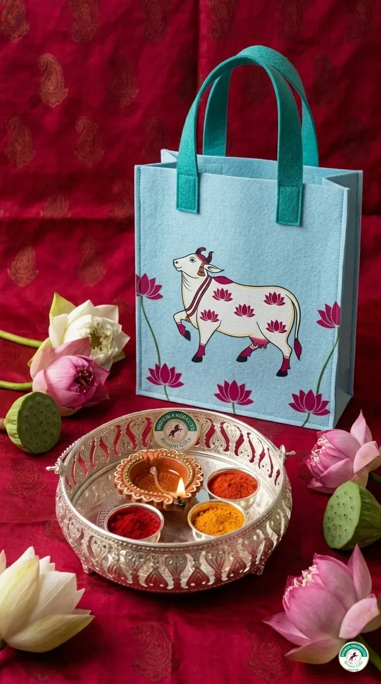 Return gift combo tray with kumkum box