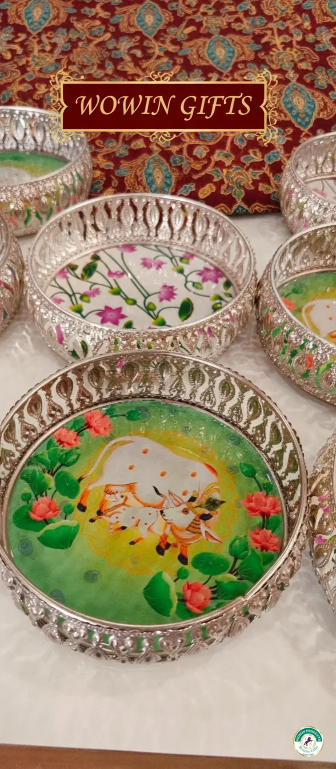 German silver tray with box return gift